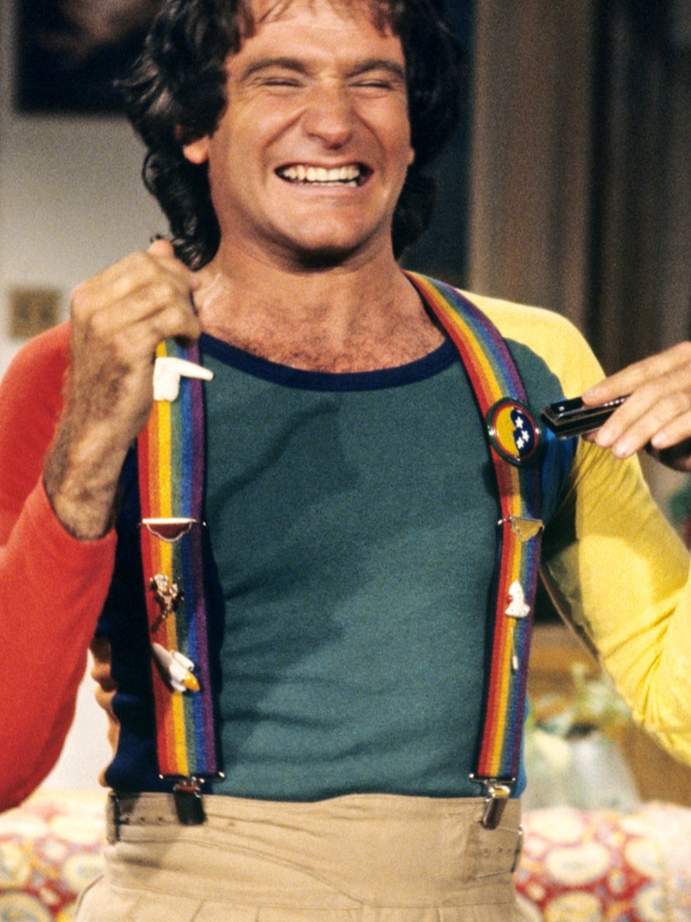 Vintage -Rainbow Stripe Suspenders